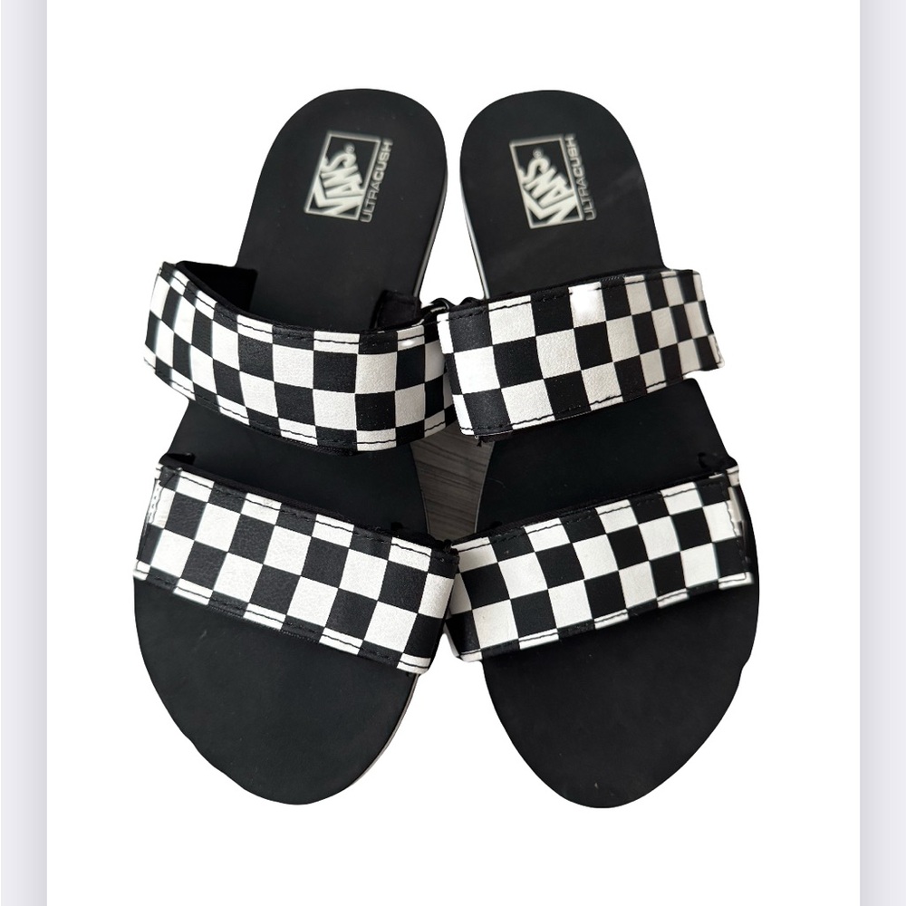 Vans Slip on two strap checkerboard sandals